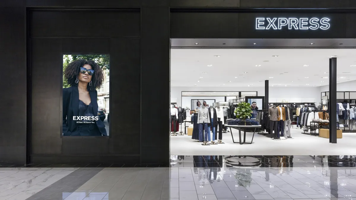 An Express storefront at King of Prussia mall in Pennsylvania