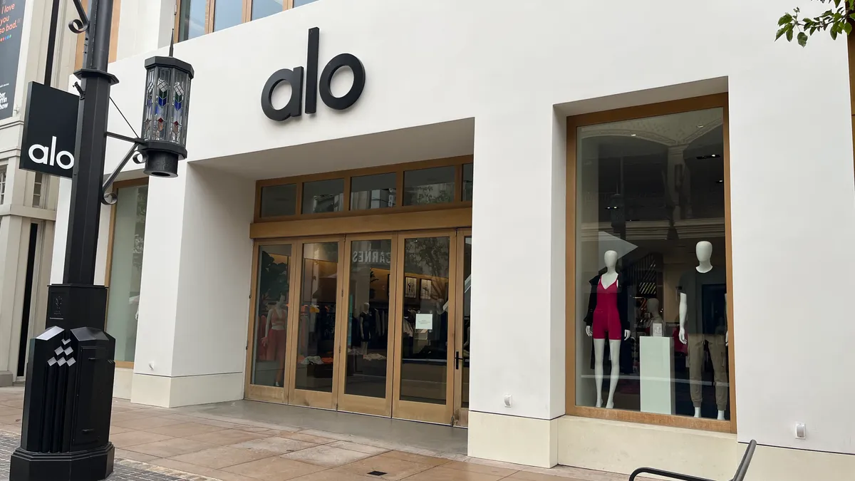 An Alo Yoga storefront at The Grove shopping center in Los Angeles.