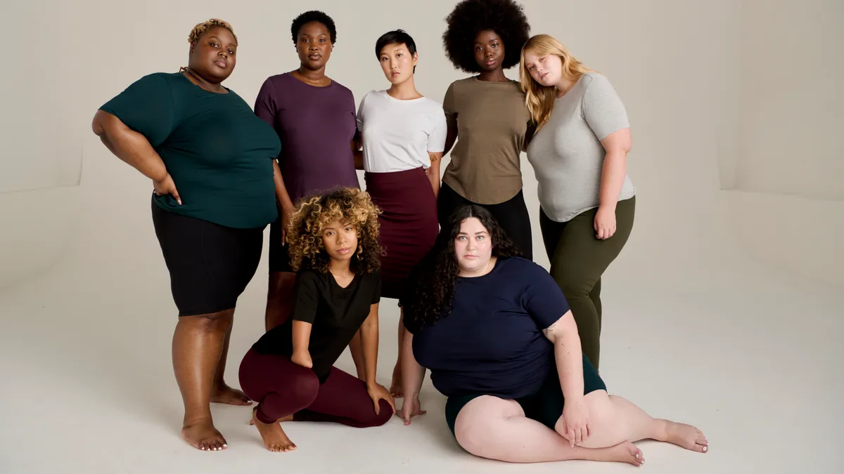 A group of people wearing items from Universal Standard's Fit Liberty campaign